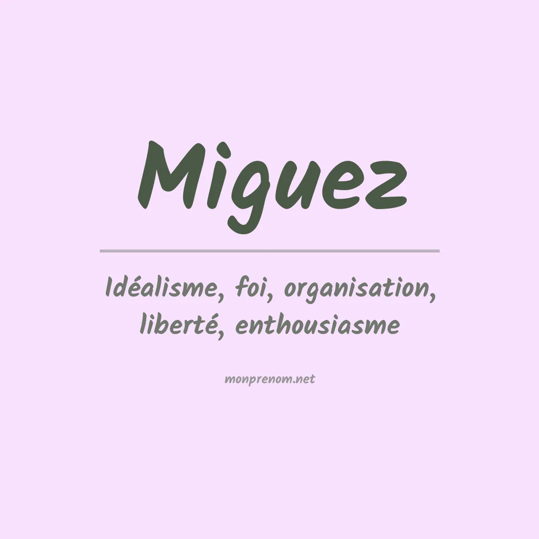 Prénom Miguez