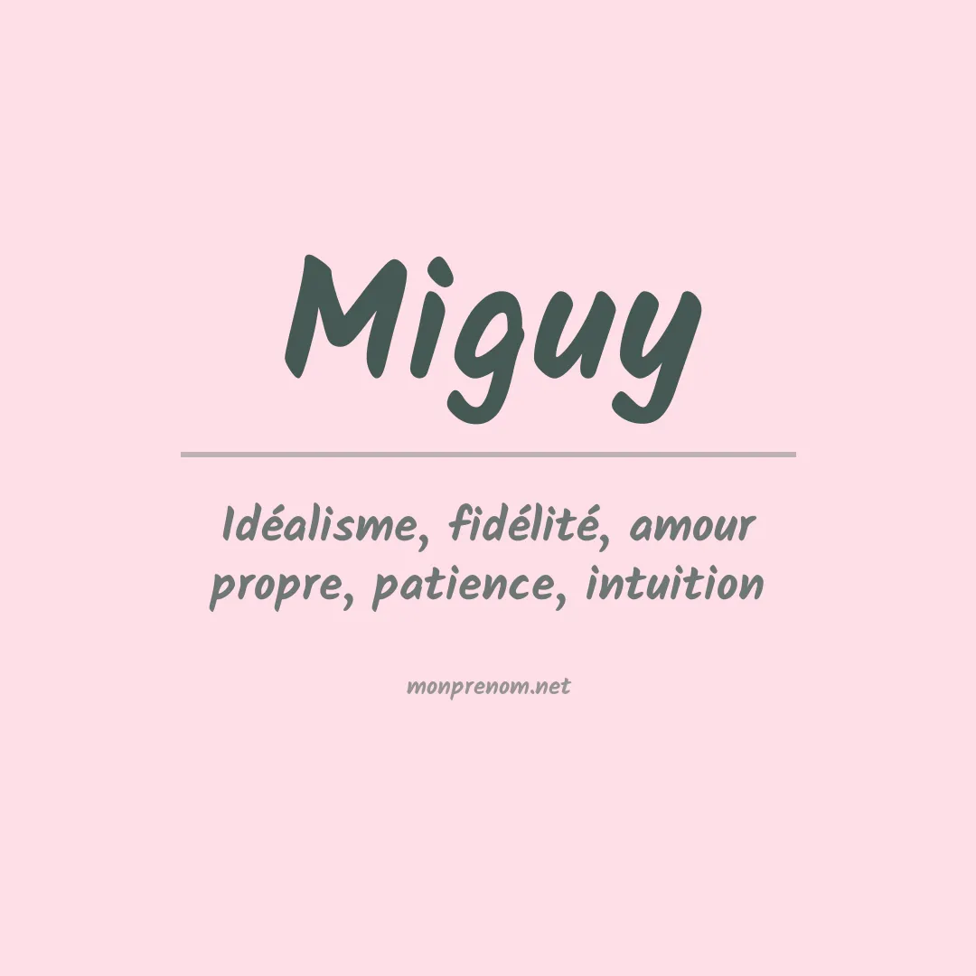 Prénom Miguy
