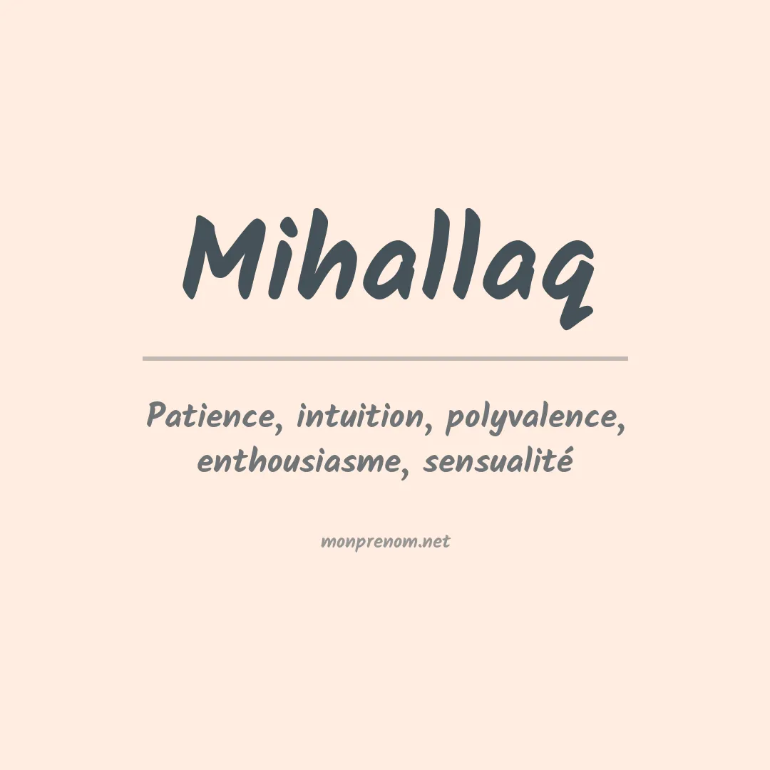 Signification du prénom Mihallaq