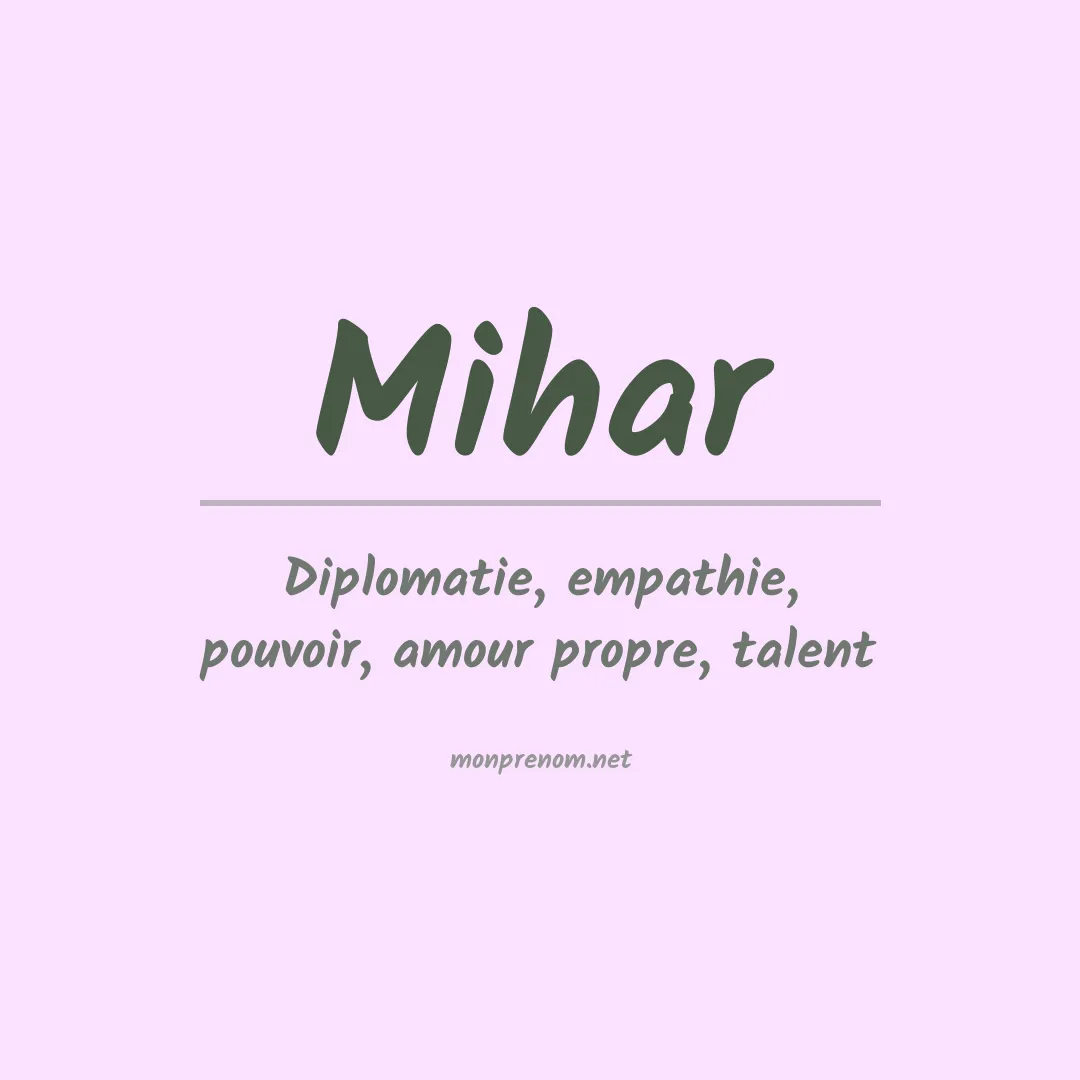 Prénom Mihar