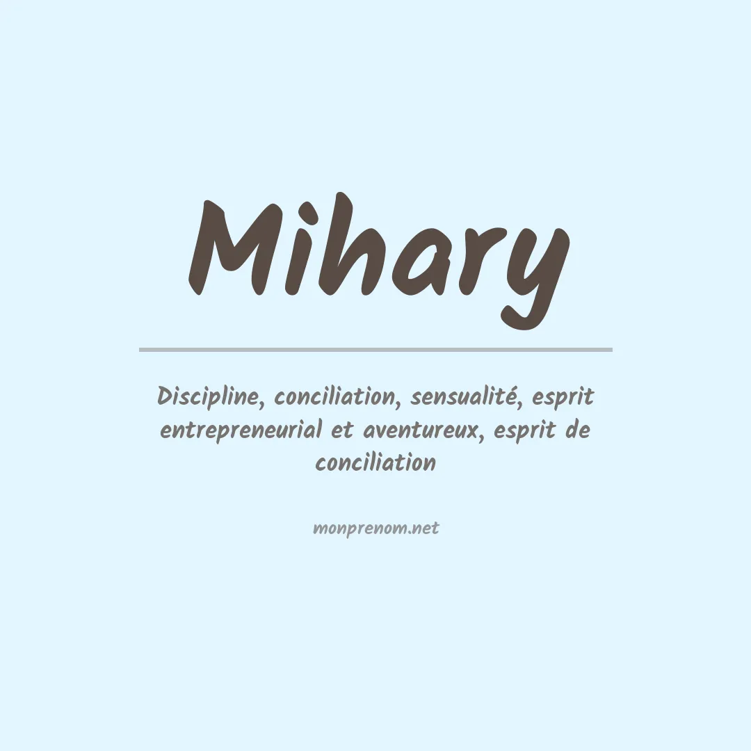 Prénom Mihary