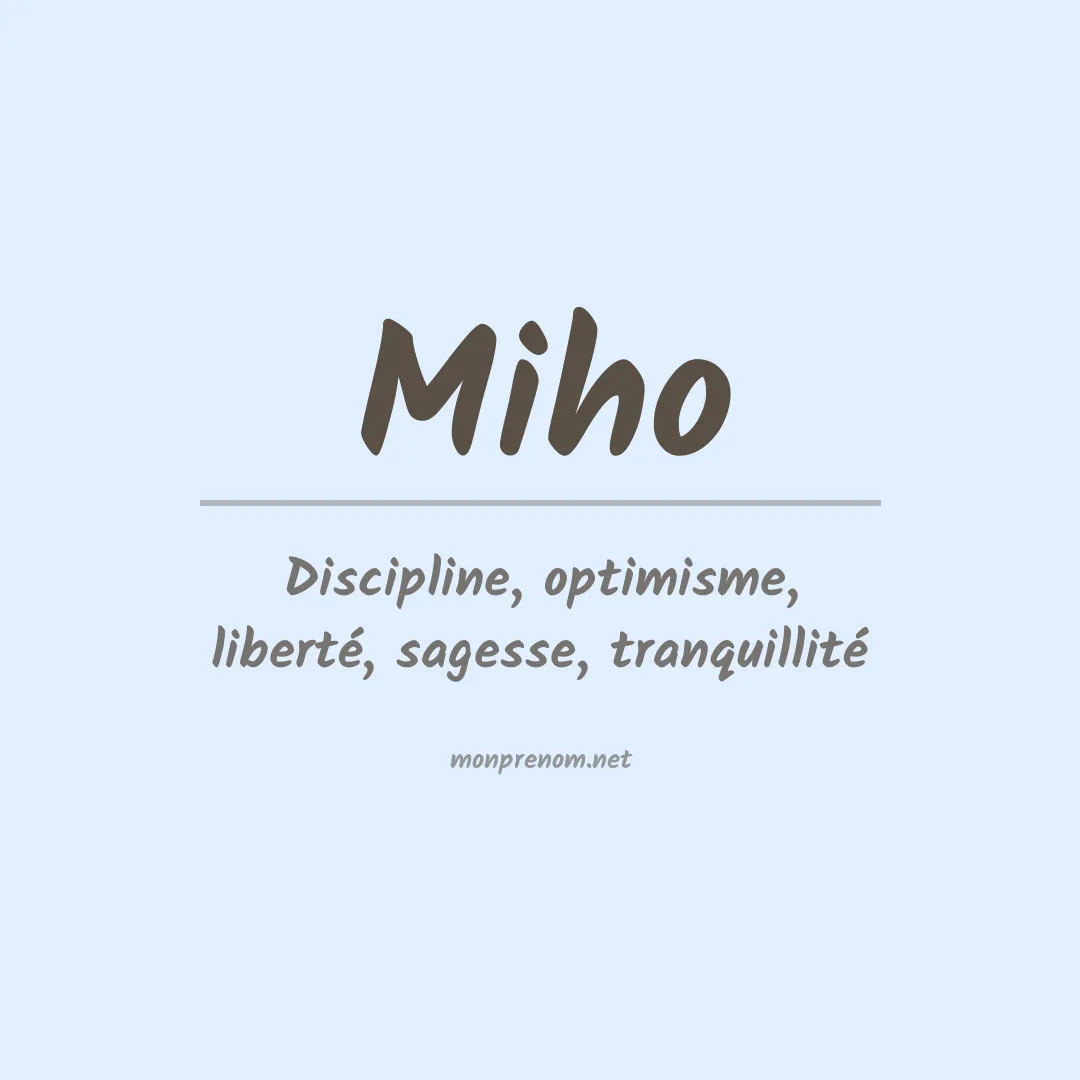 Prénom Miho