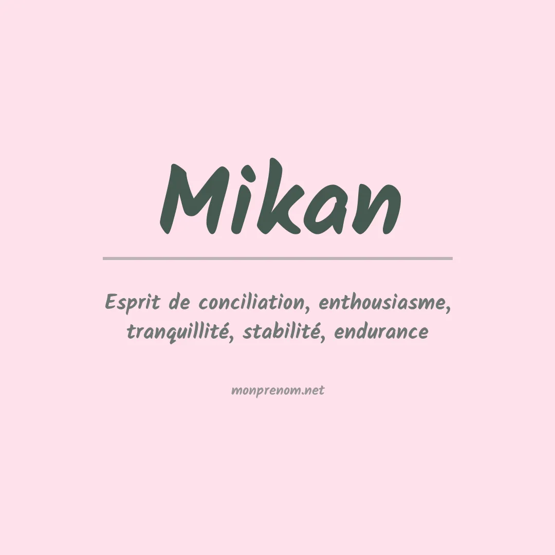 Prénom Mikan