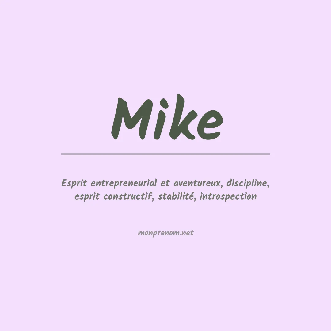 Prénom Mike
