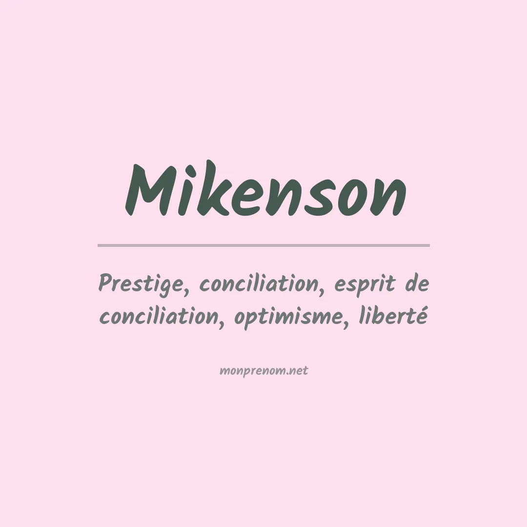 Prénom Mikenson
