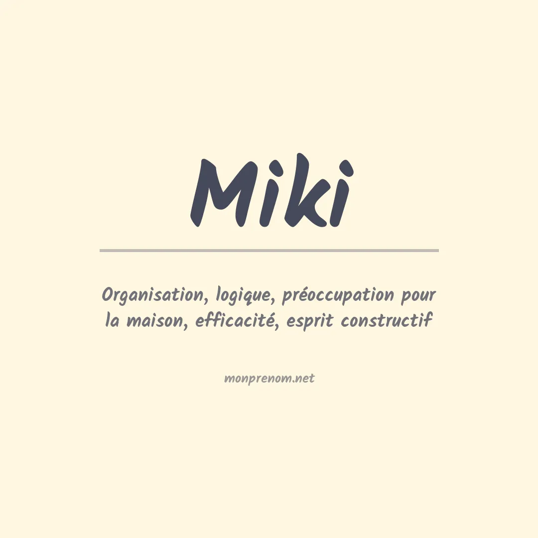 Prénom Miki