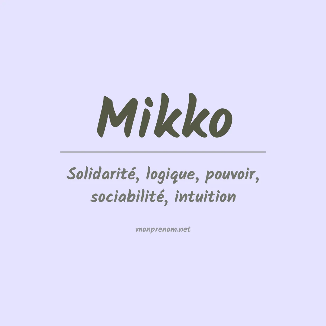 Prénom Mikko