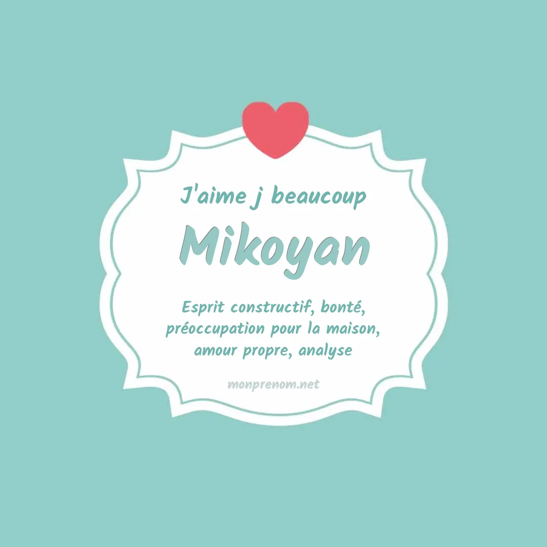 J'aime beaucoup Mikoyan