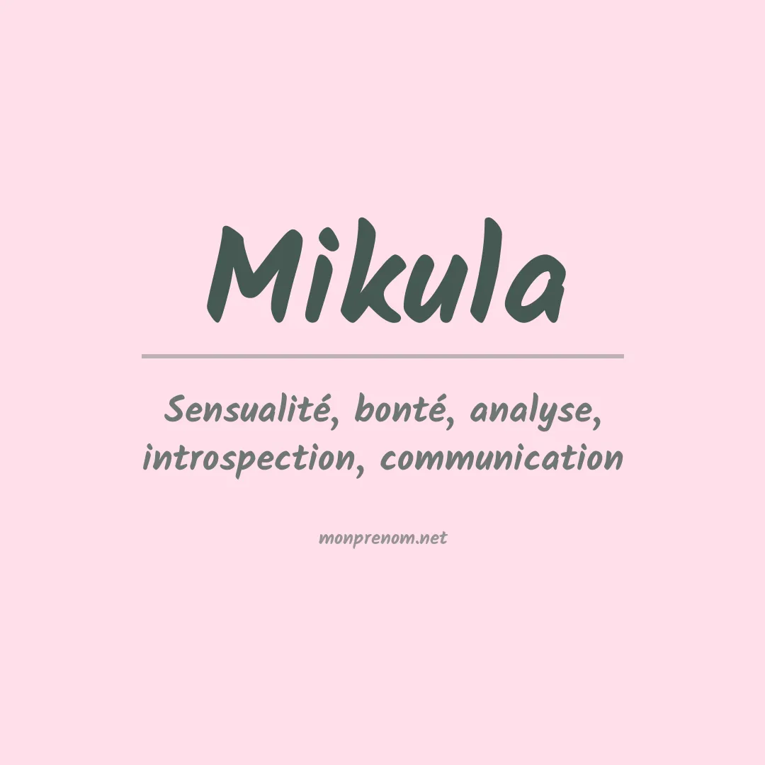 Prénom Mikula