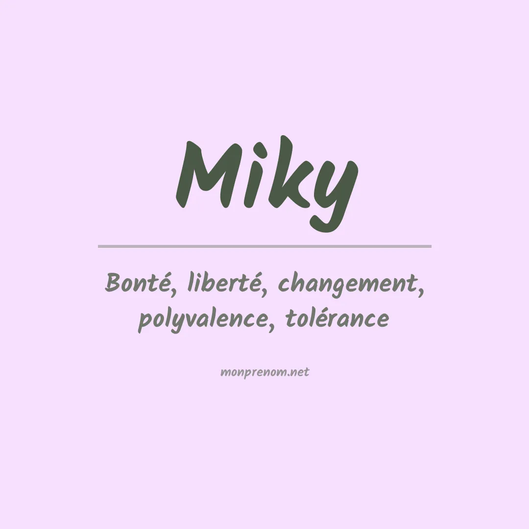 Prénom Miky