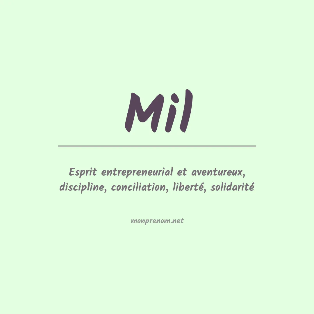 Prénom Mil