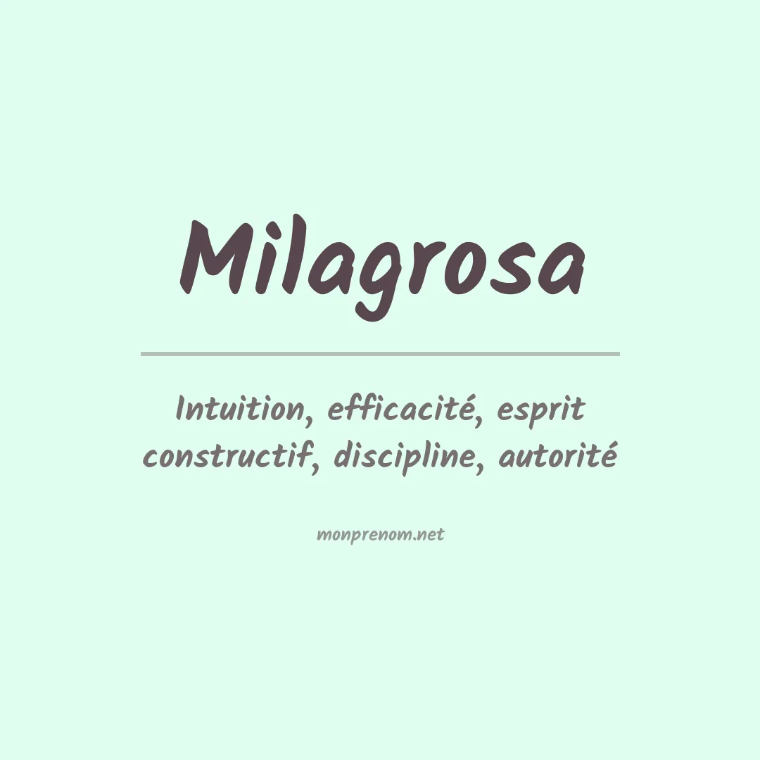 Signification du prénom Milagrosa