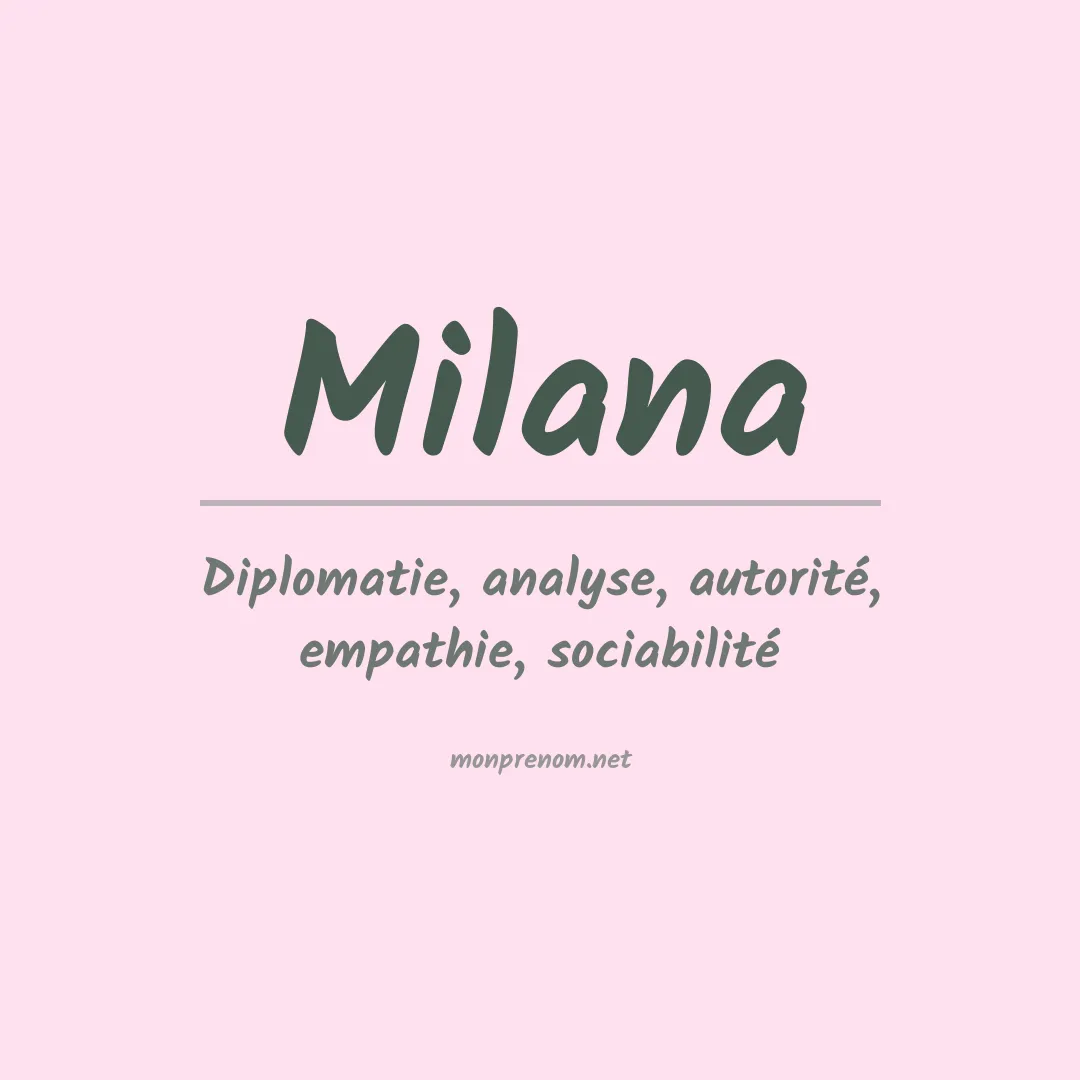 Signification du prénom Milana