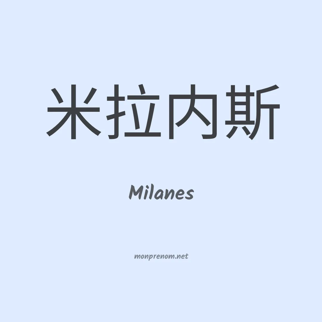 Milanes en chinois