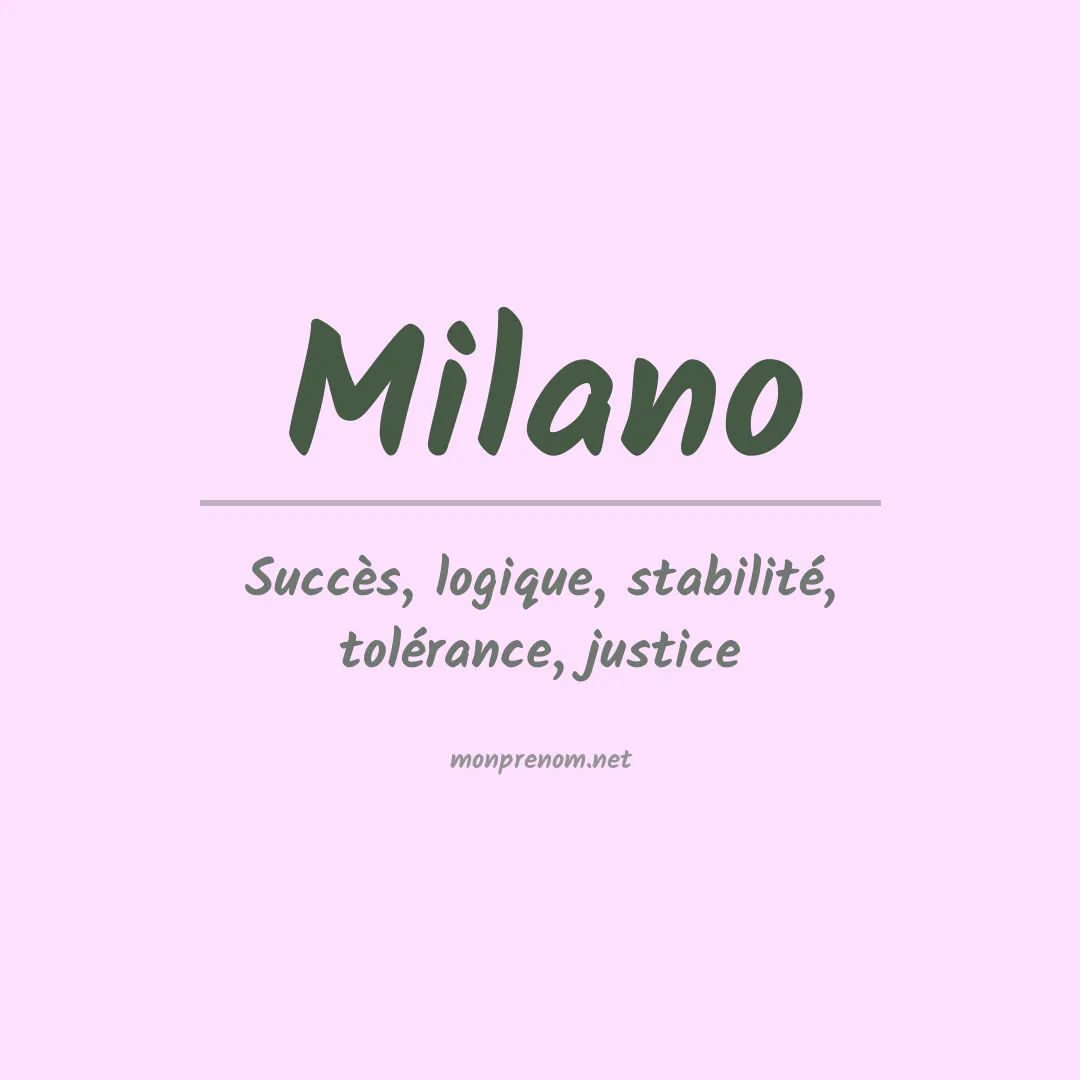 Prénom Milano