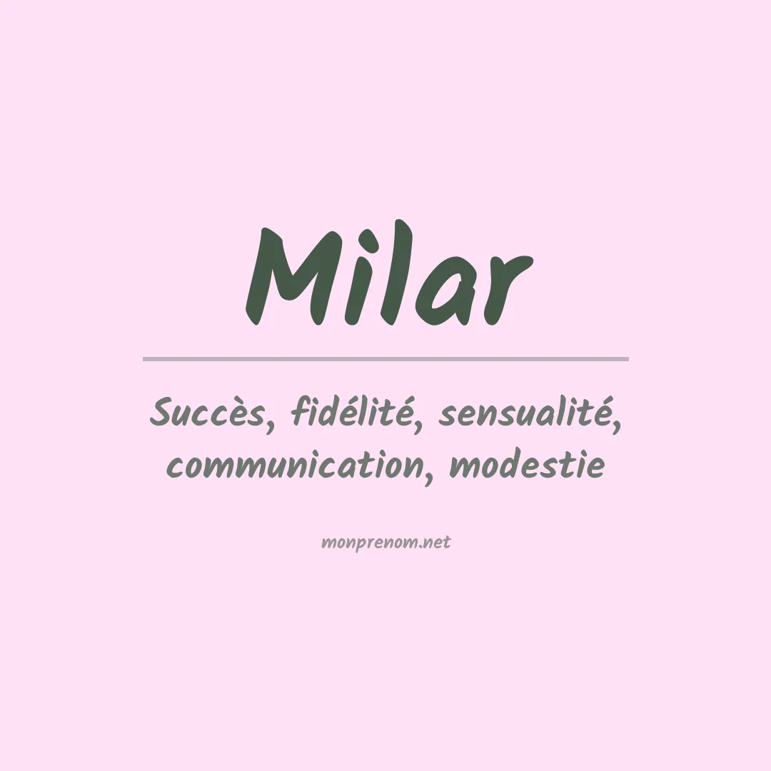 Prénom Milar
