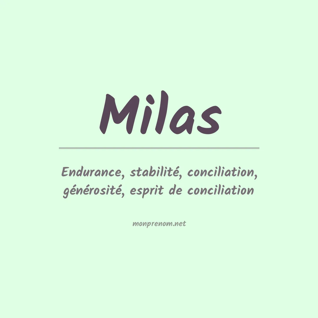 Prénom Milas