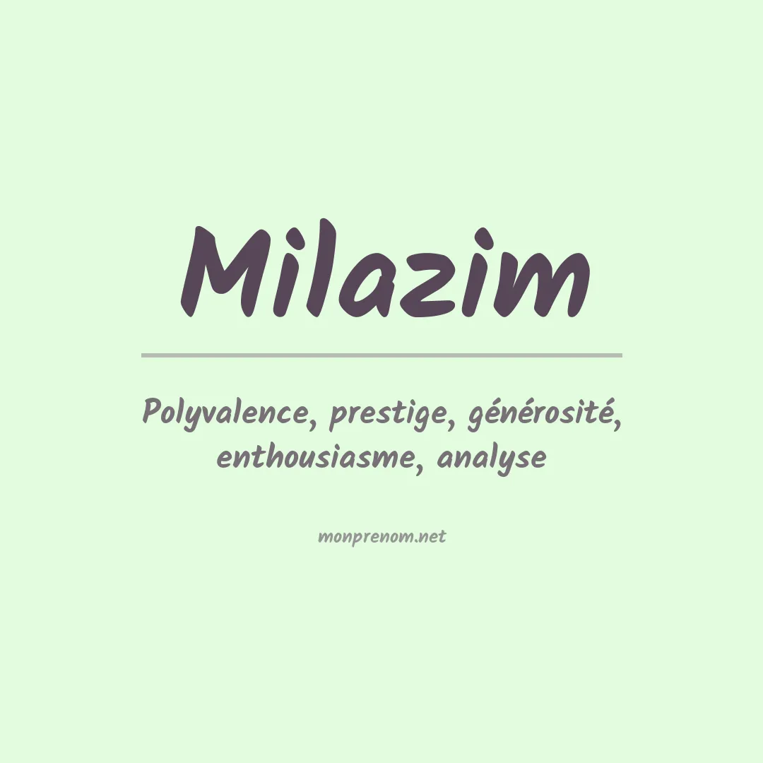 Prénom Milazim