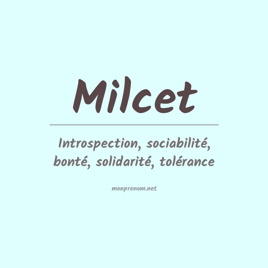Signification du prénom Milcet