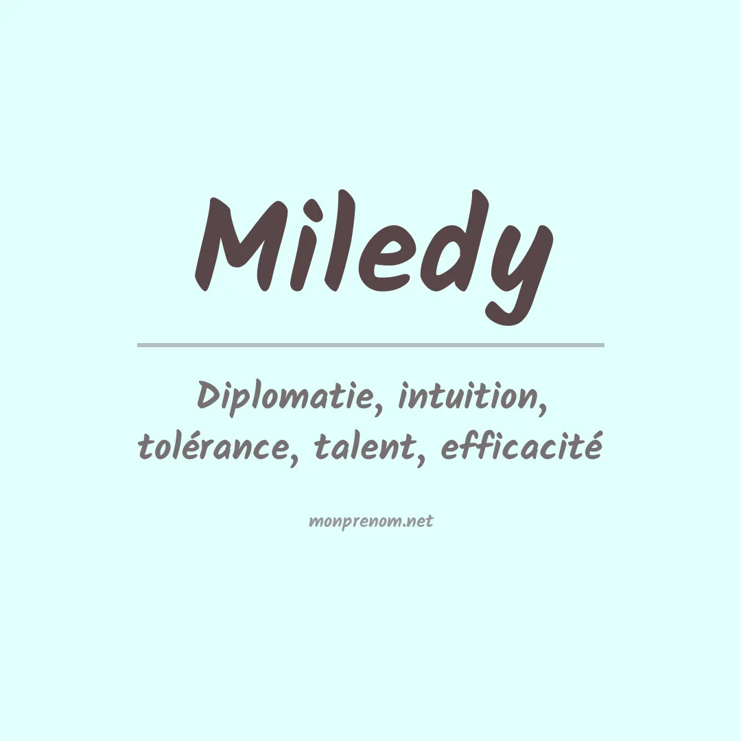 Signification du prénom Miledy