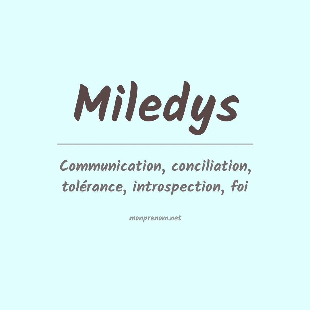 Prénom Miledys