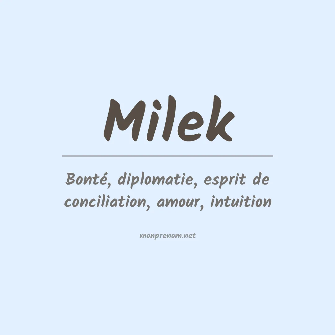 Signification du prénom Milek