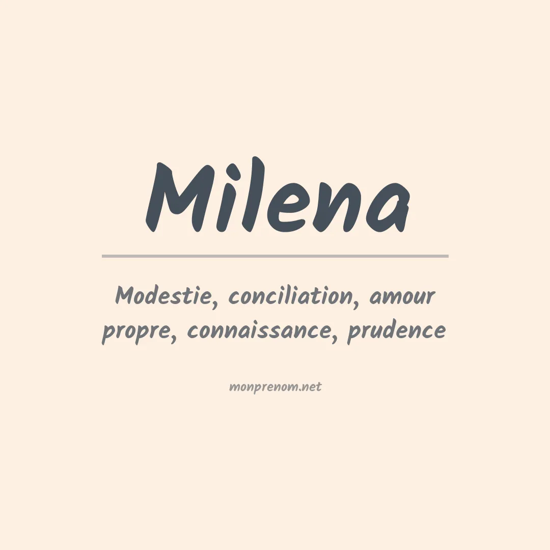 Prénom Milena