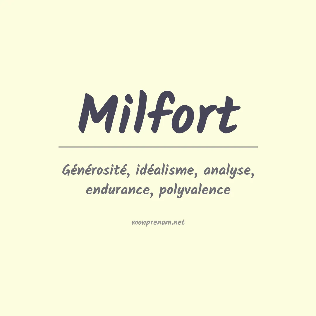 Signification du prénom Milfort