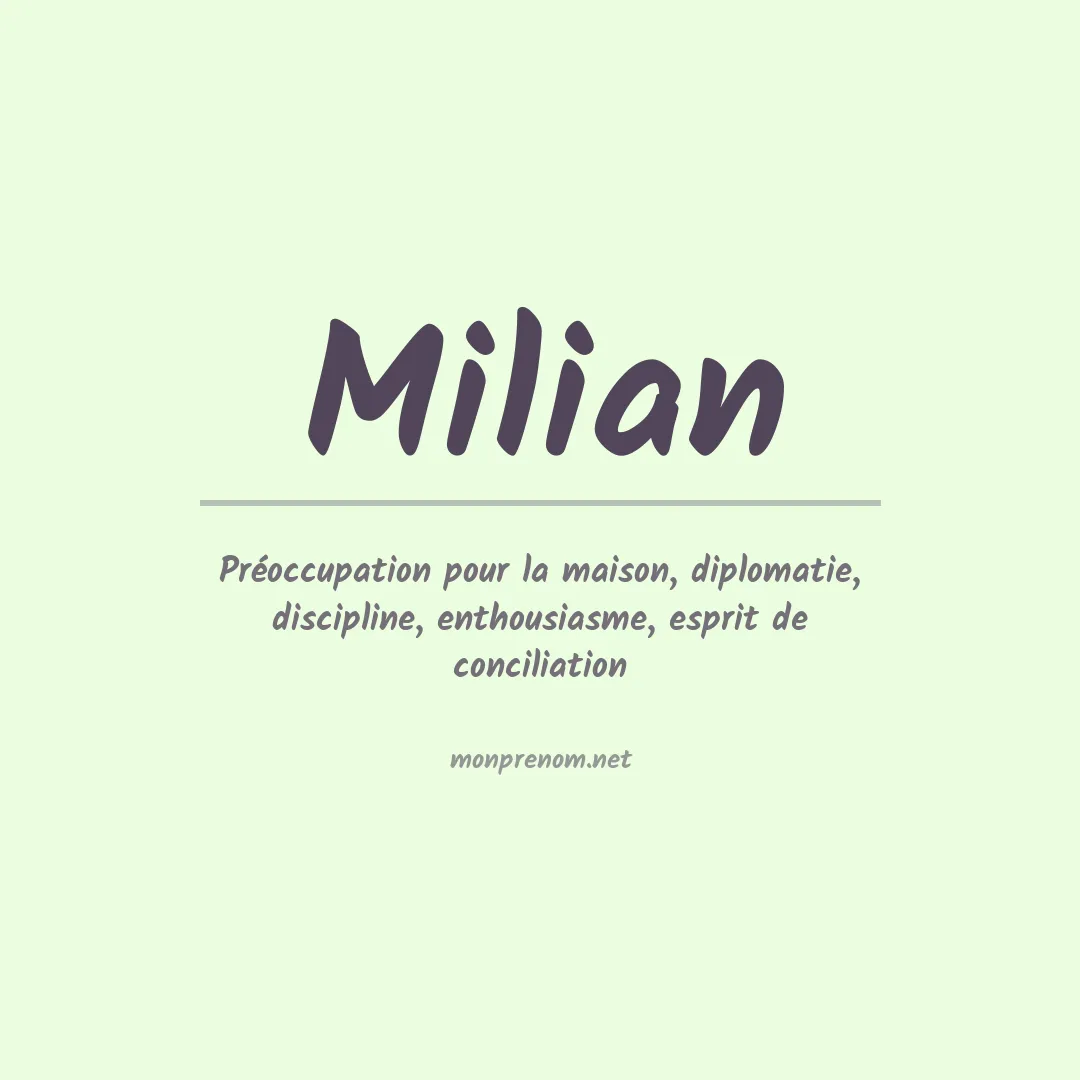 Prénom Milian