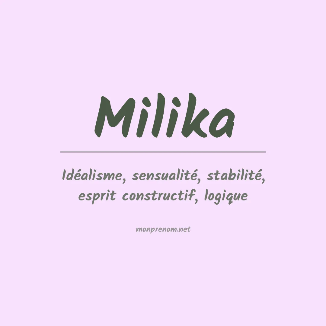 Signification du prénom Milika