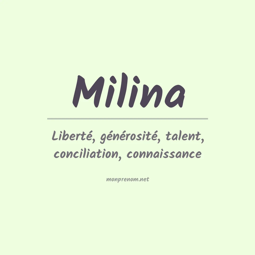 Prénom Milina