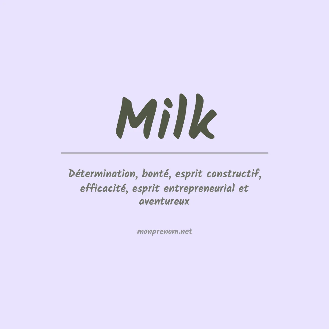 Prénom Milk