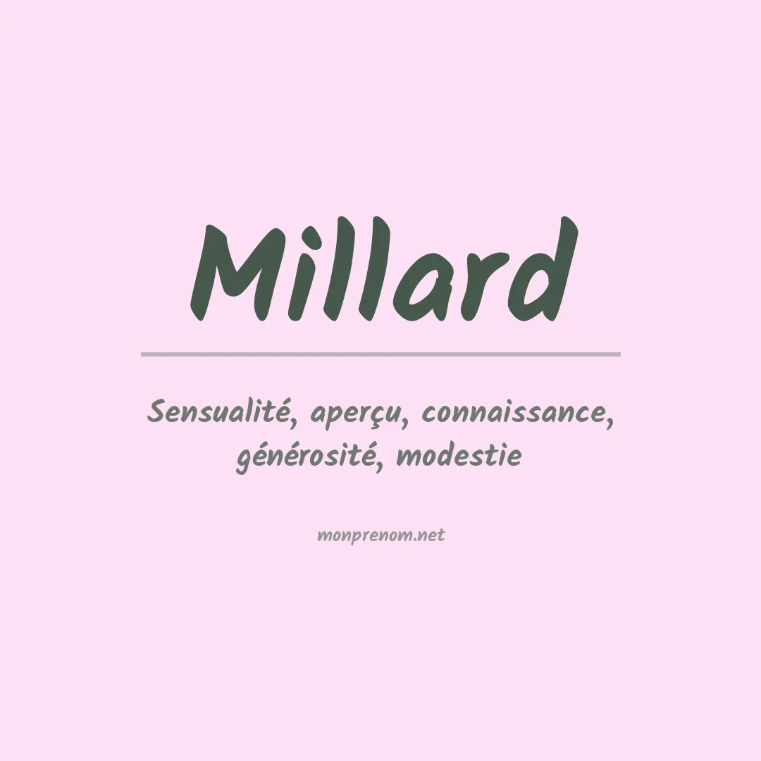 Prénom Millard