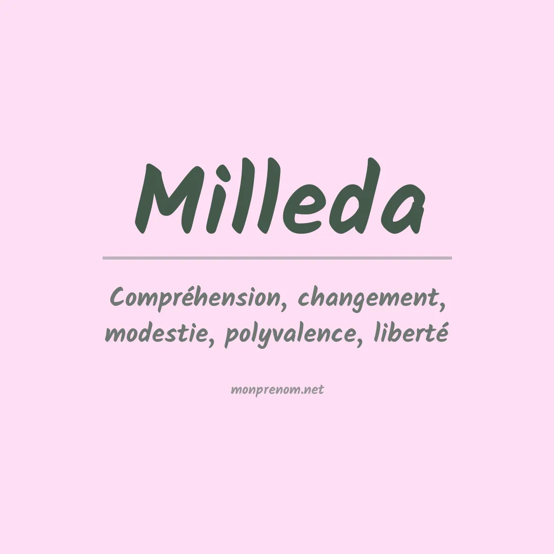 Signification du prénom Milleda