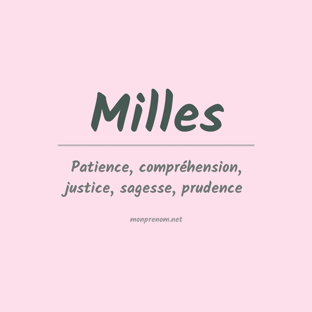 Prénom Milles