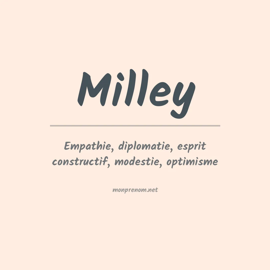 Prénom Milley