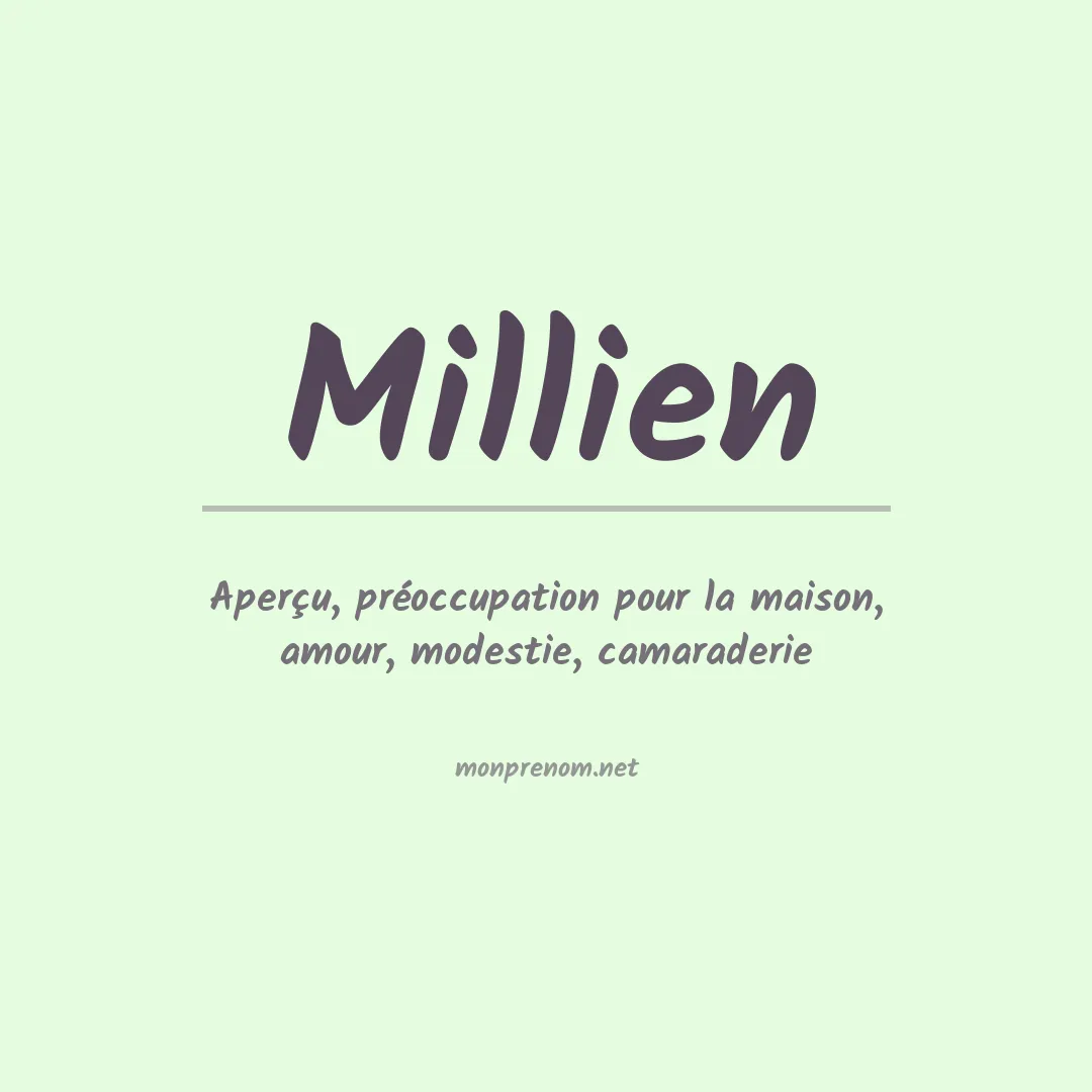 Prénom Millien