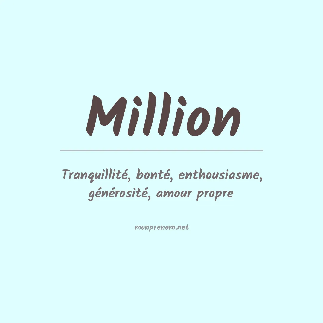 Prénom Million