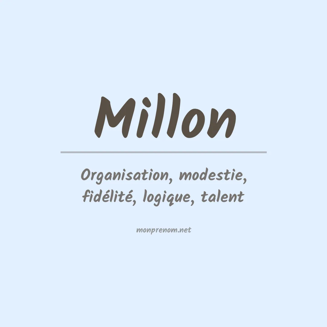 Prénom Millon