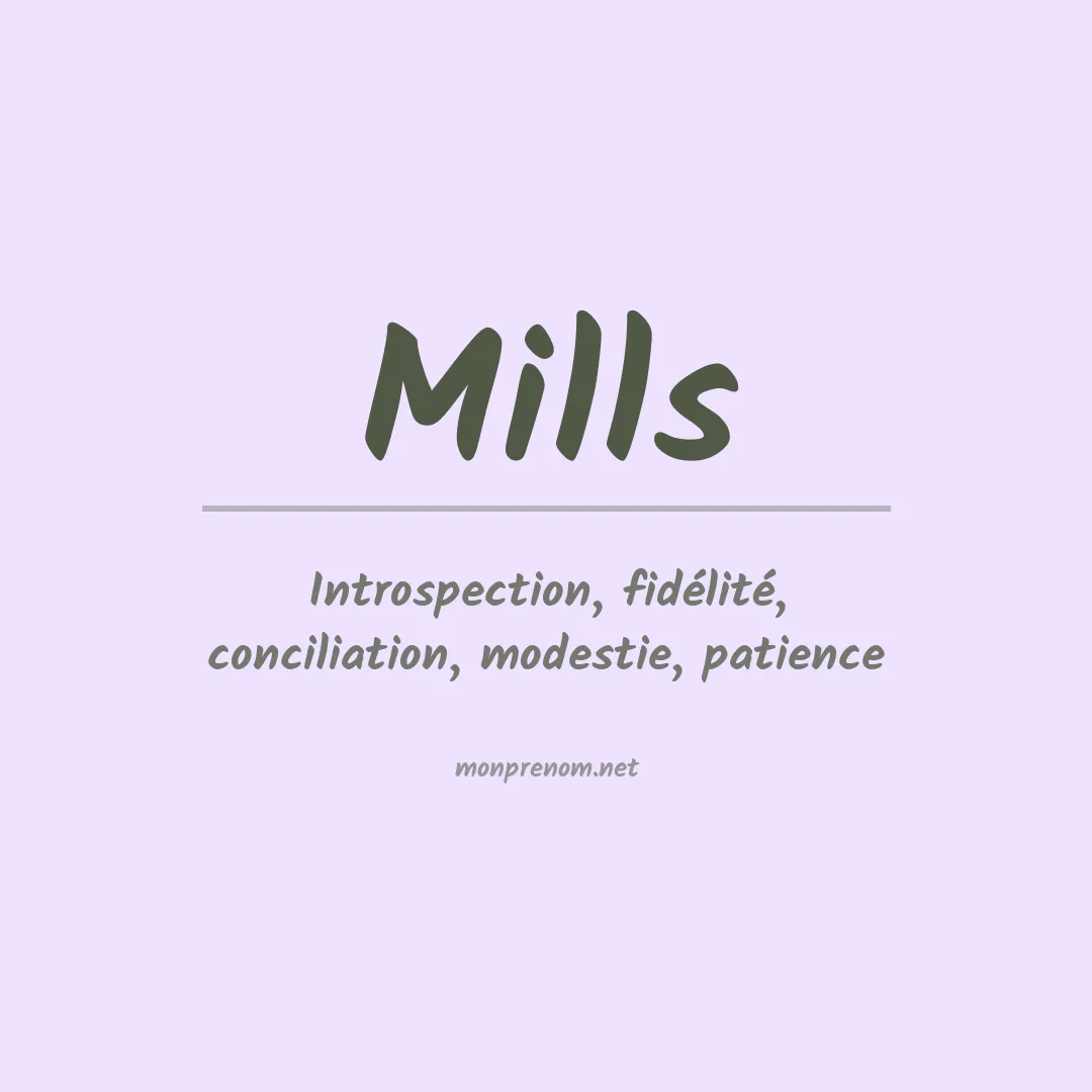 Prénom Mills