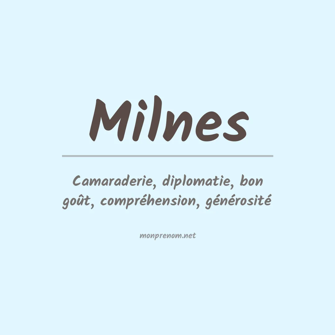 Prénom Milnes