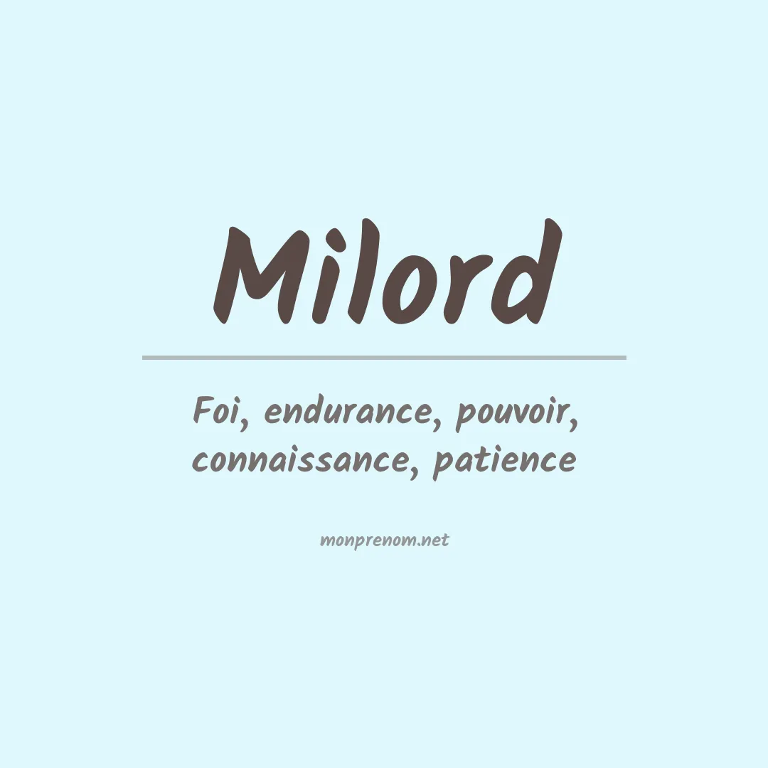 Prénom Milord
