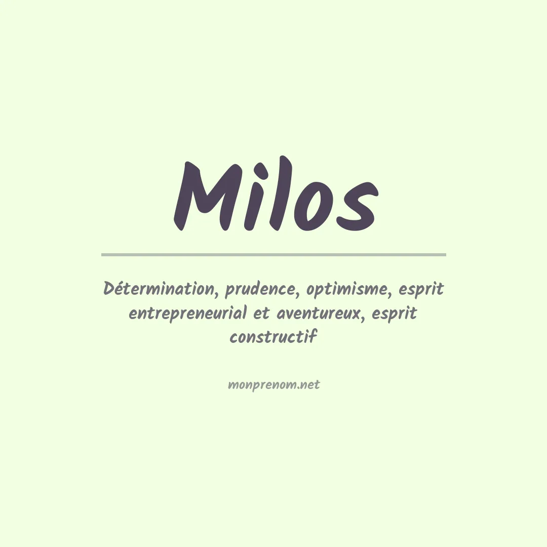 Prénom Milos