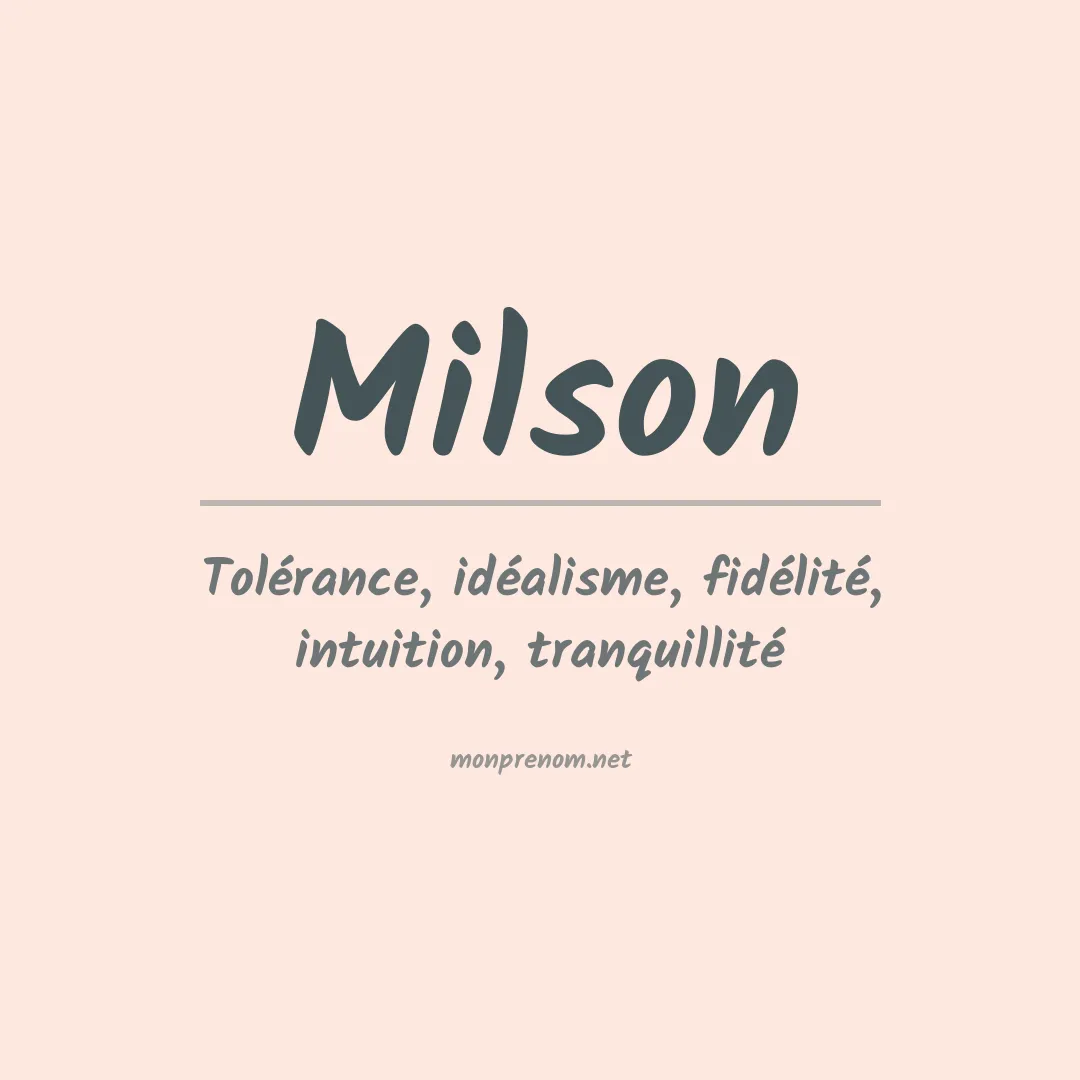Prénom Milson