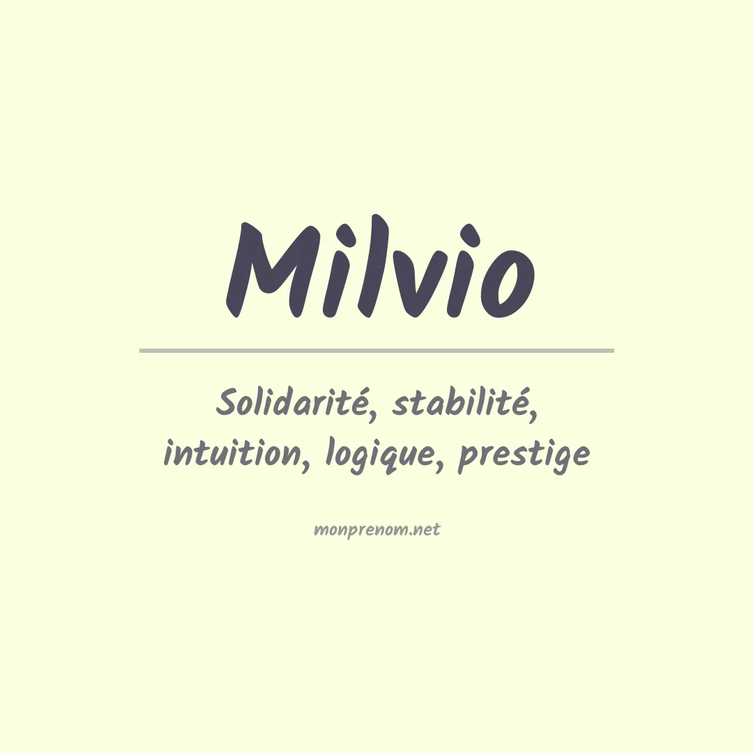 Signification du prénom Milvio