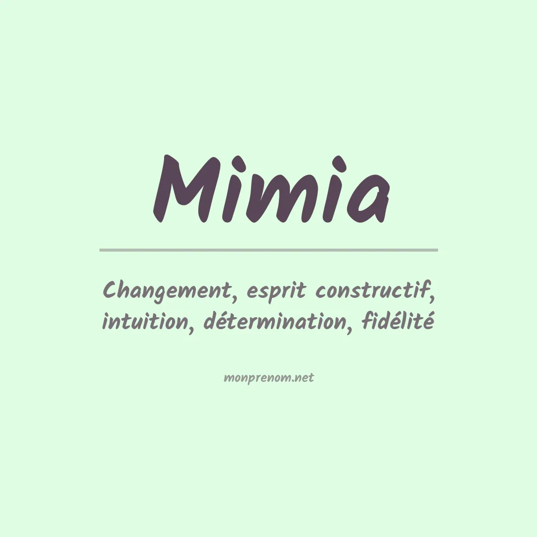 Prénom Mimia