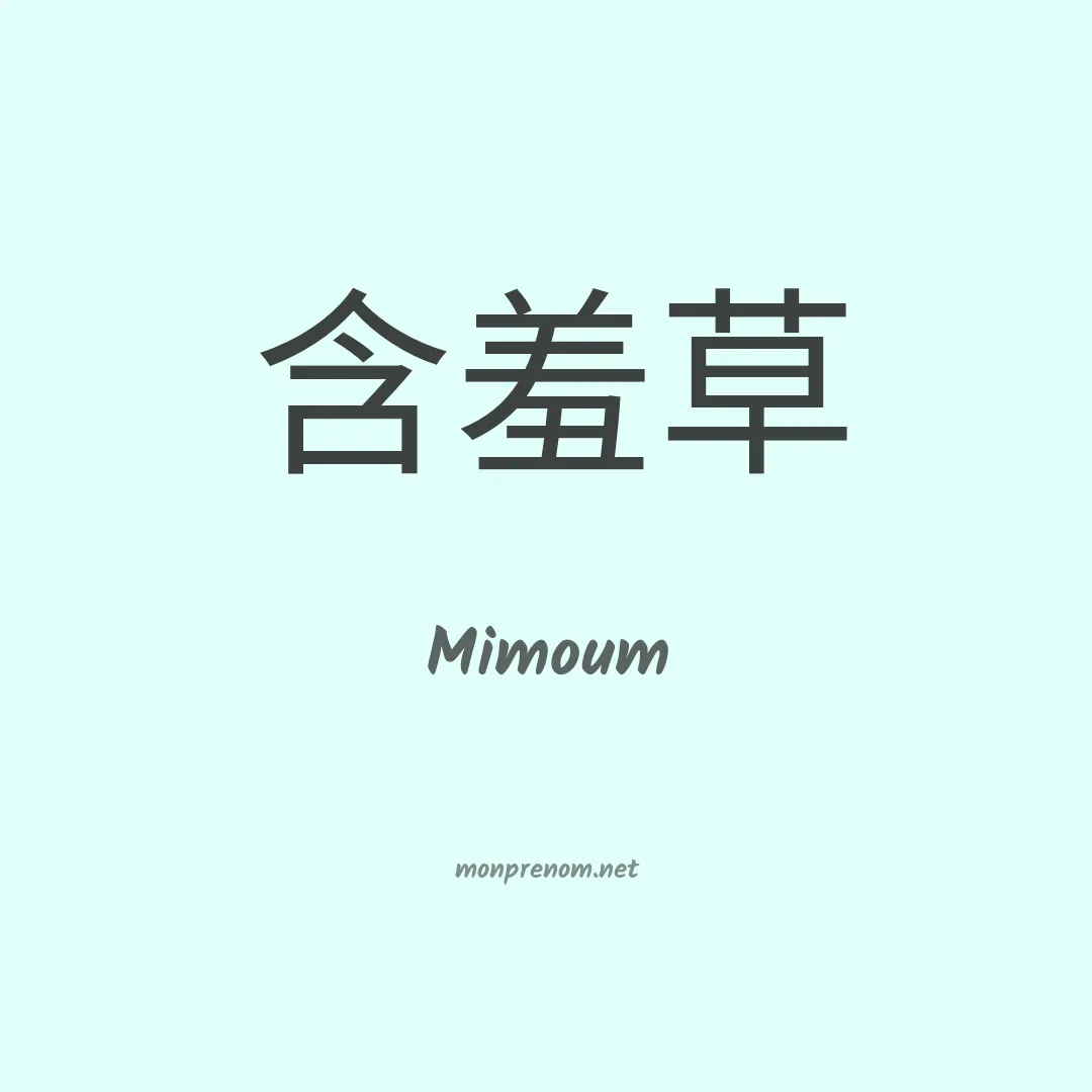 Mimoum en chinois