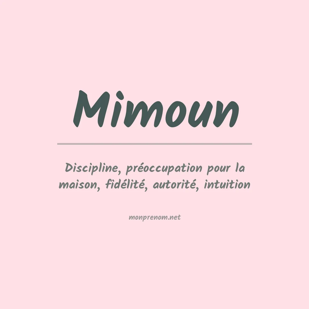 Prénom Mimoun
