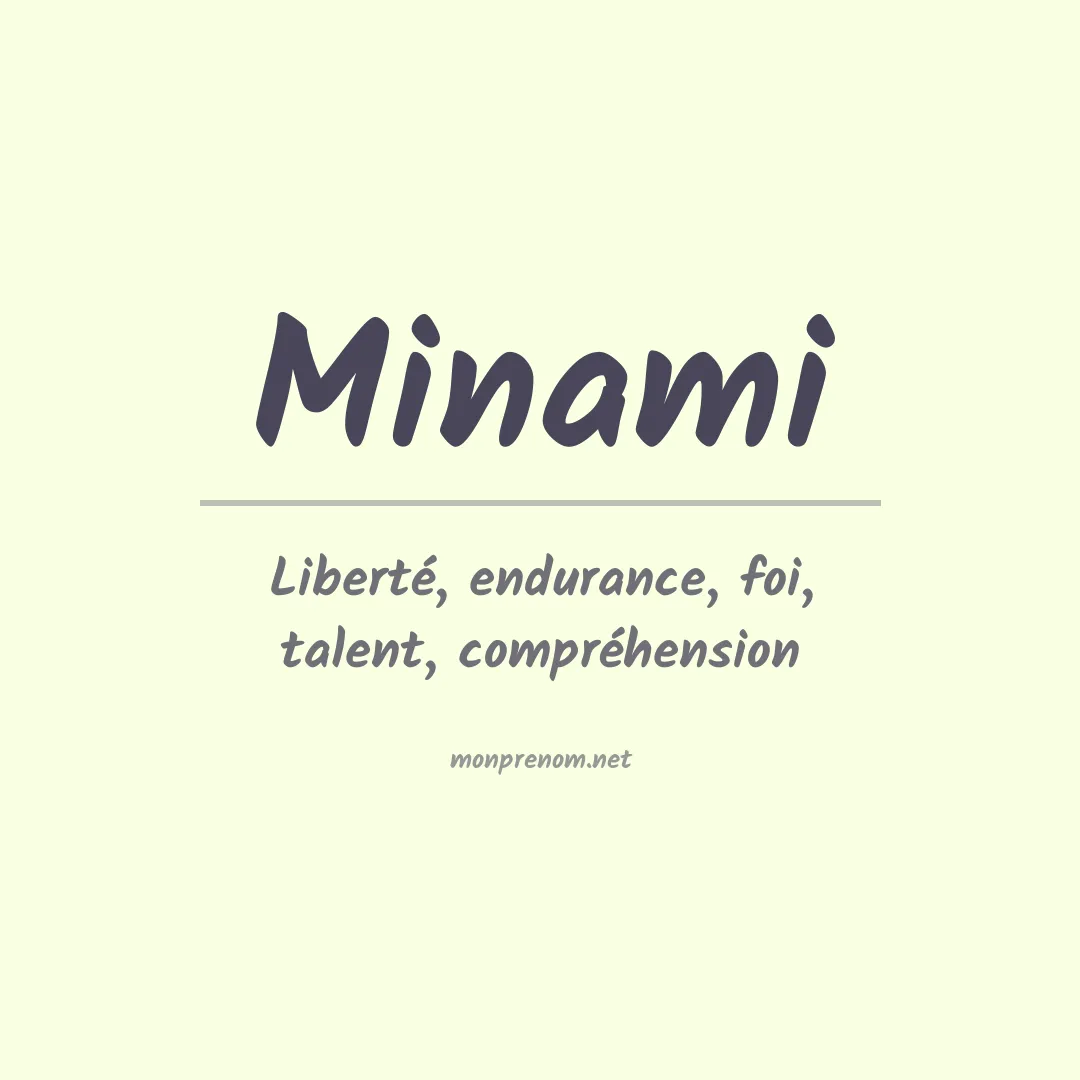 Signification du prénom Minami