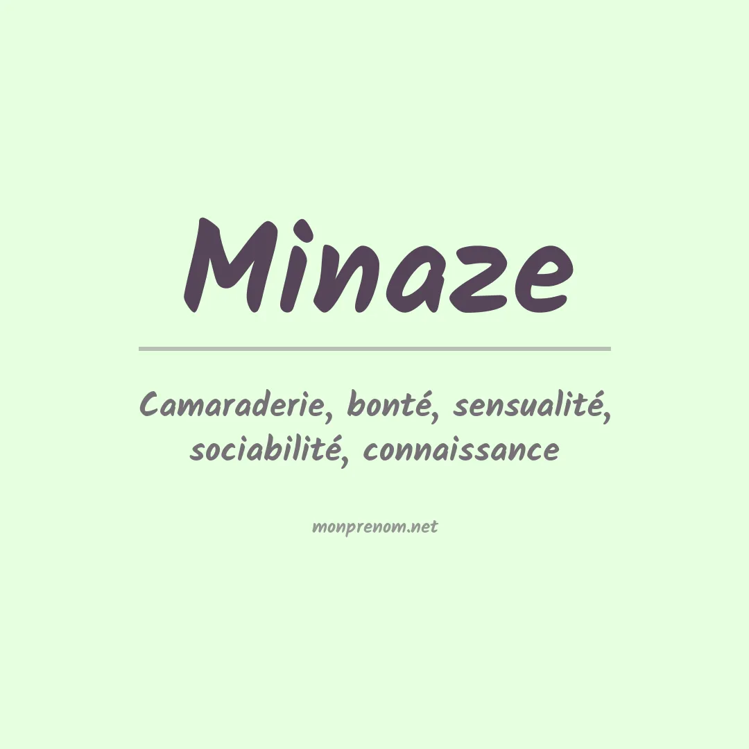 Signification du prénom Minaze